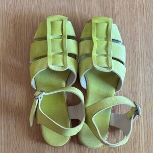 Freda Salvador Lime Green Fisherman Sandals